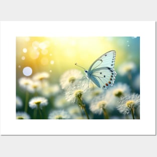 Butterfly Flower Nature Serene Tranquil Posters and Art